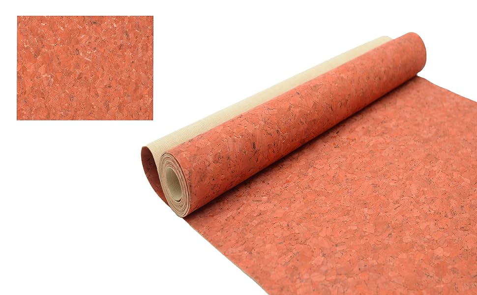 SorenCut Cork Fabric by The Yard for Sewing Craft Fabric Sheet,Natural