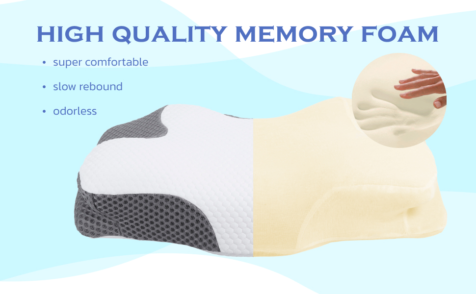 memory foam pillows side neck pain relief cervical cooling pillow for neck shoulder pain orthopedic