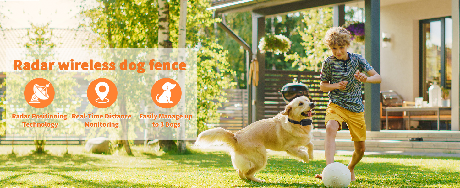 Gard pentru caini fara fir radar