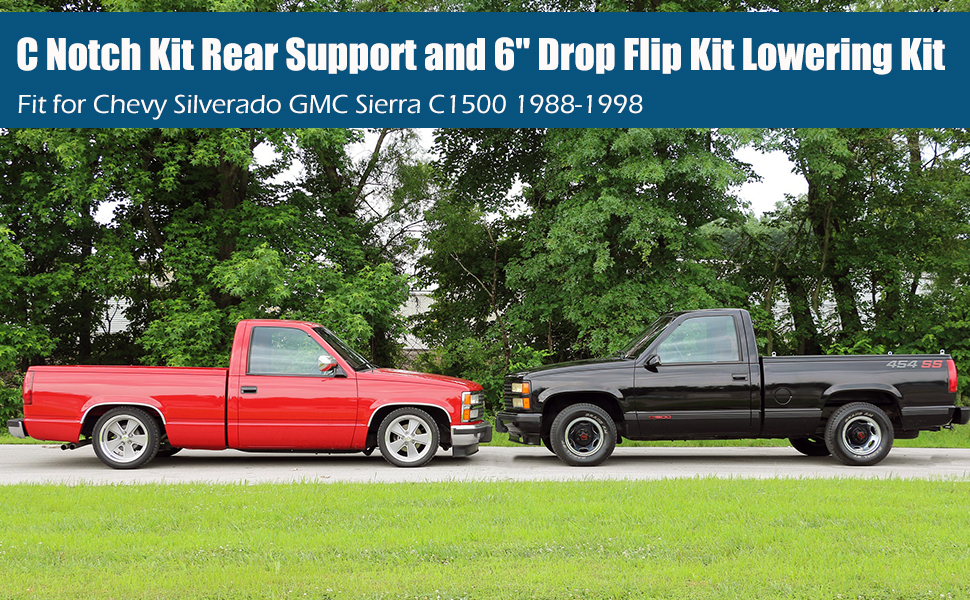 6'' Rear Drop Flip Kit with C Notch for Chevy Silverado for GMC Sierra