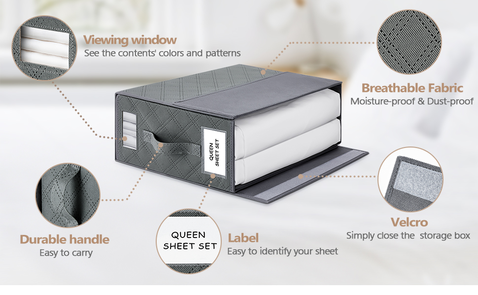 Eurhomewit Bed Sheet Organiser, Sheet Organiser for Beding Cover