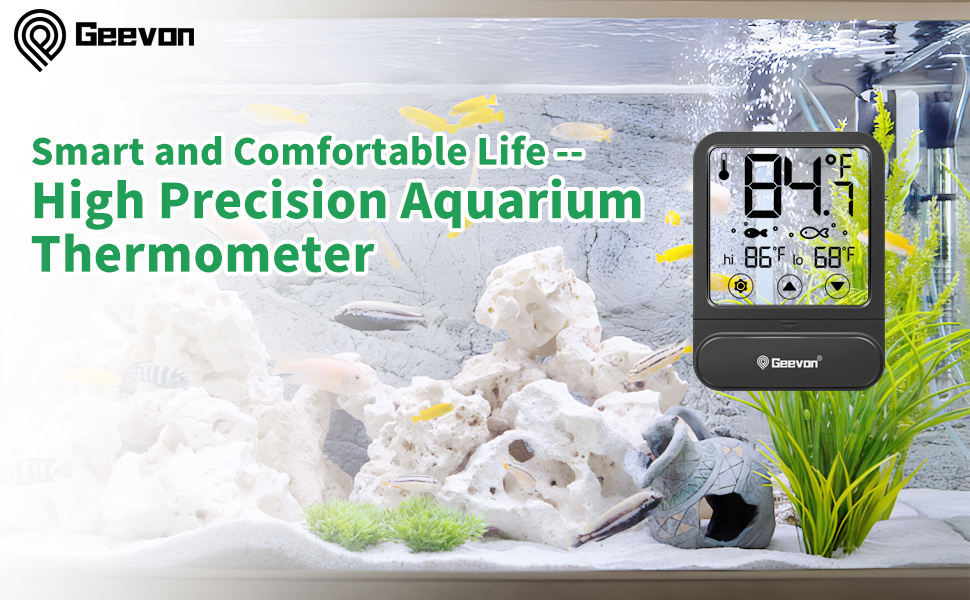 Geevon Aquarium Thermometer with High & Low Temperature Warning Alarm