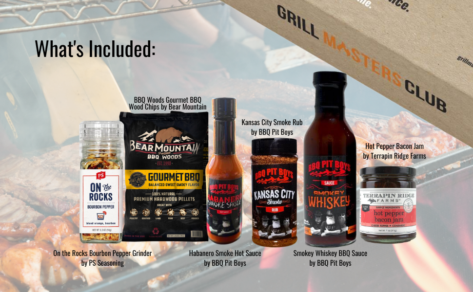 Grill Masters Club Return To The Pit BBQ Box Spices, Woods