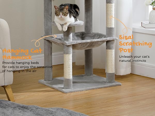 MUTTROS Cat Tree for Indoor Cats, 45.7