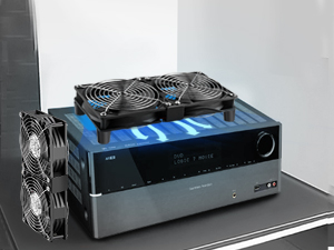 Quiet Cooling Fan System 120mm Exhaust for Receivers, Amps, DVR, AV Cabinet Components