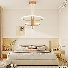 ORANOOR LED Gold Modern Chandeliers for Dining Room Living Room, Dimmable Kitchen Pendant Lamp