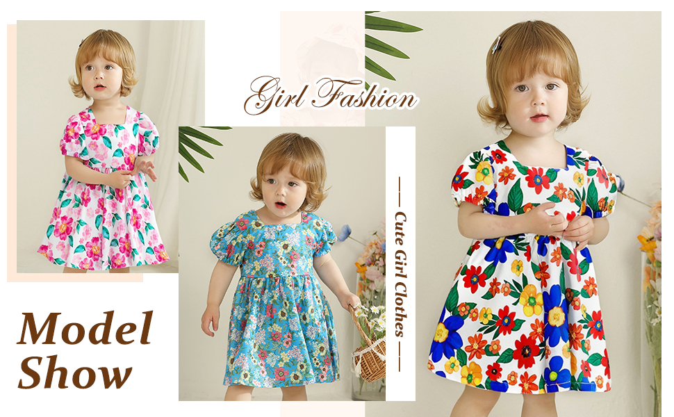 Toddler Baby Girl Dresses Summer Clothes Boho Short Sleeve... Toddler Girl Clothes