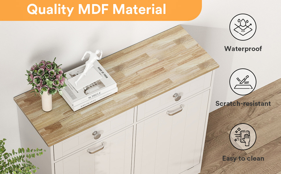 double tilt out trash cabinet