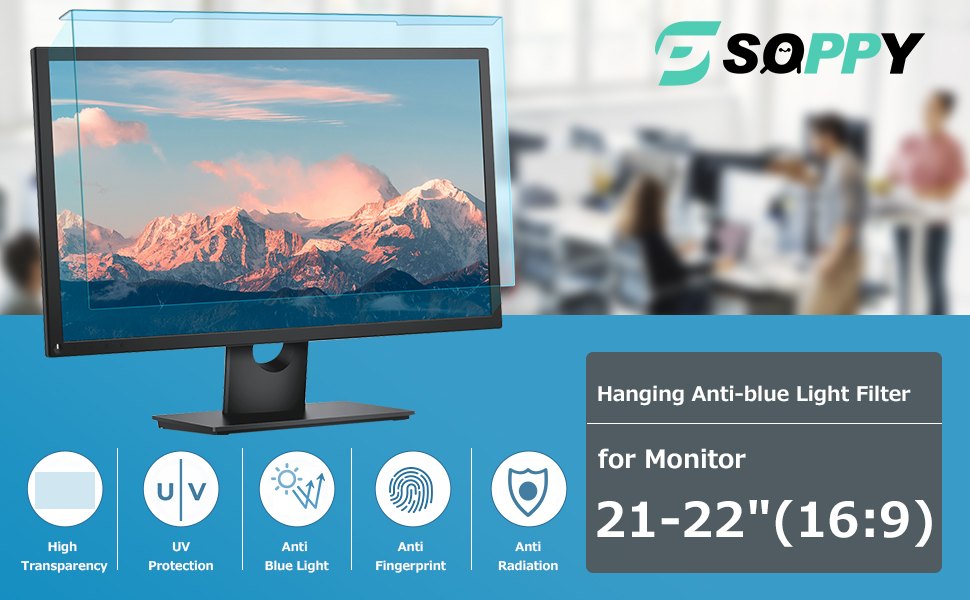 2122 inch Universal Blue Light Blocking Screen Protector Panel for