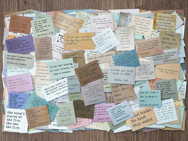 300 Pieces Retro Typewriter Style Quotes Stickers