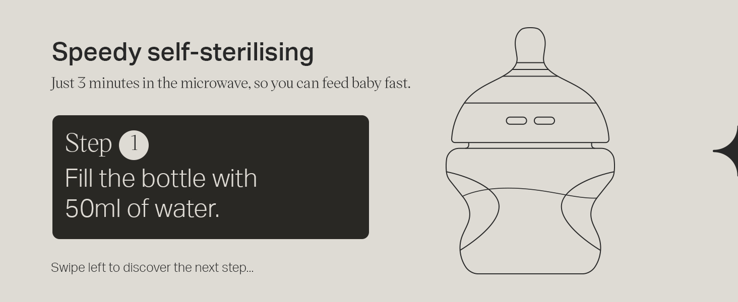 Self-sterilising: Step 1