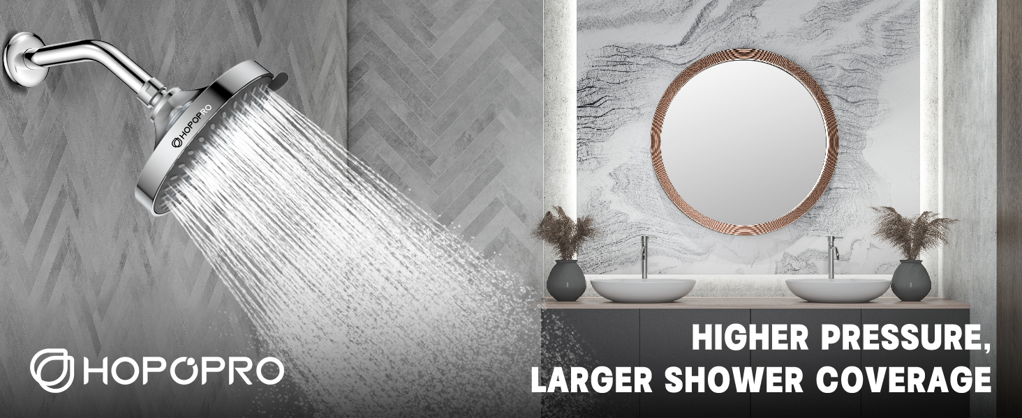 LARGER SHOWER COVERAGE