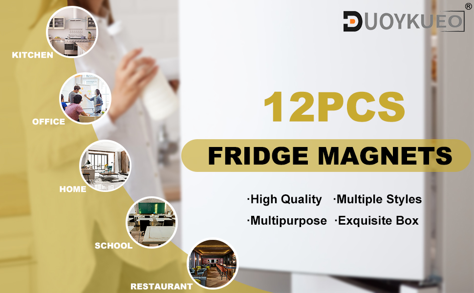 12Pcs Fridge Flower Refrigerator Round Glass