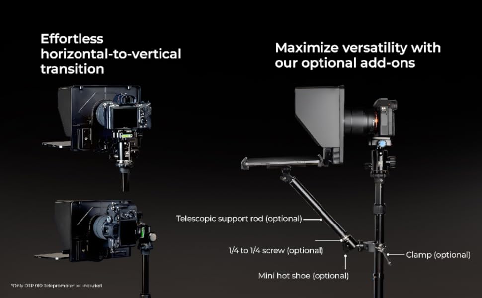Digitek DTP 010 10” Digitek Teleprompter for Smartphone & DSLR