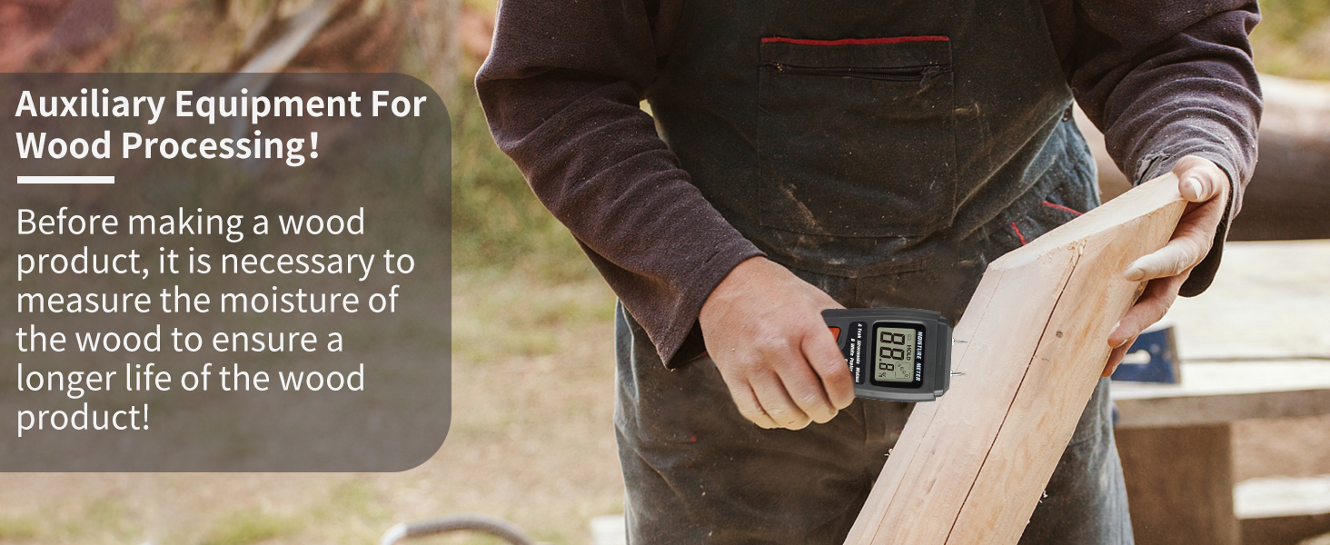 Digital Wood Moisture Meter Detector, 【Never Break】PinType Moisture