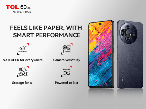 Amazon.com: TCL 60 XE NXTPAPER 5G Cell Phone, AT&T, T-Mobile