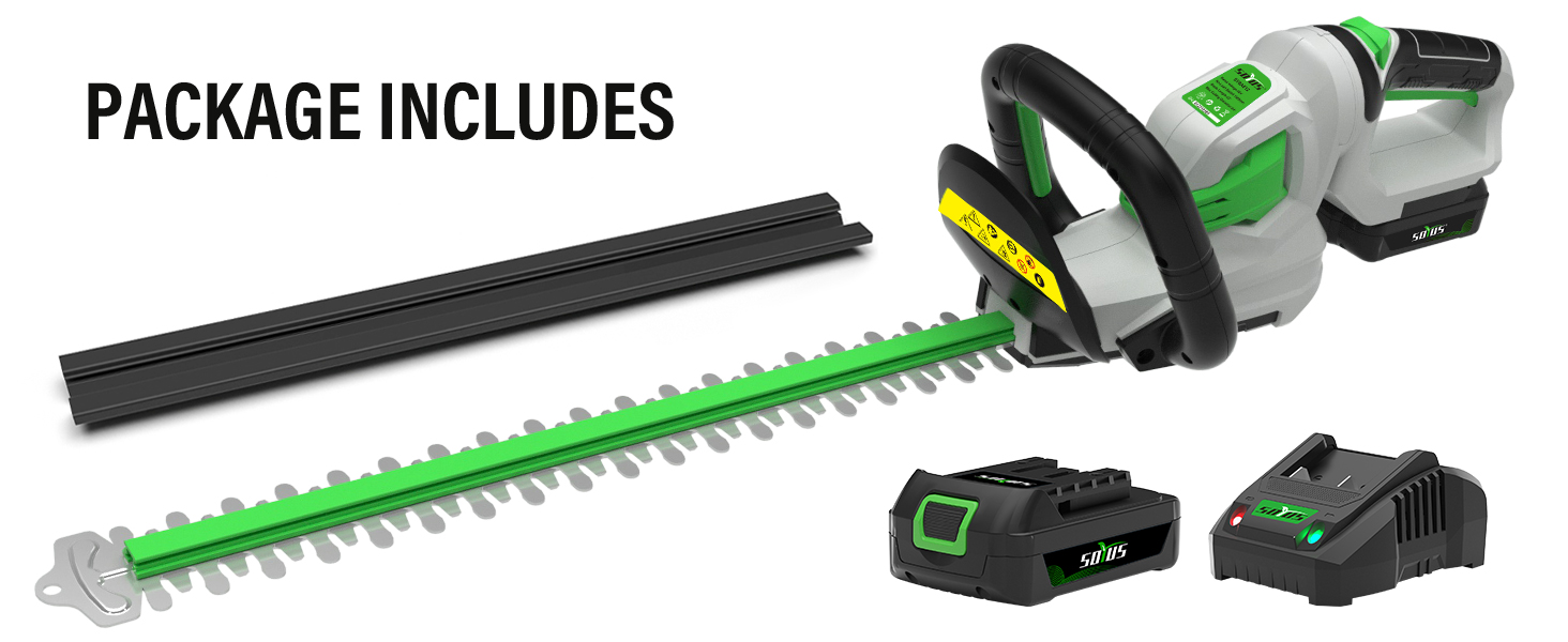 SOYUS Hedge Trimmer Cordless, 20V Electric Hedge Trimmers