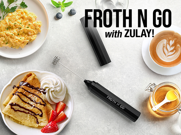 Amazon.com: Zulay Froth N Go Milk Frother Rechargeable - 3