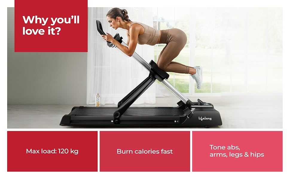 Lifelong FitPro 3-in-1 Treadmill for Home 