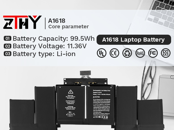 Amazon.com: A1618 A1494 A1398 Laptop Battery Replacement for