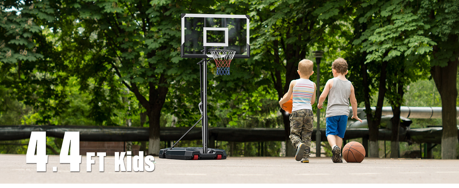 Basketball Hoop Outdoor, 4.410 ft Adjustable Height