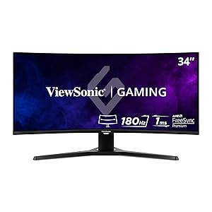 ViewSonic VX3418-2KPC 34インチ湾曲モニター VX3418-2KPC 34型 21:9 144Hz Ultrawide QHD 曲面型ウルトラ