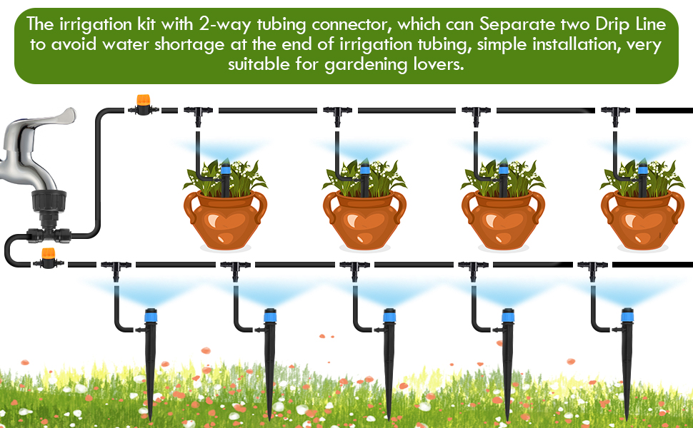 Flantor Drip Irrigation Kit, Automatic Garden Watering