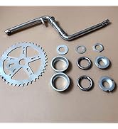 DONSP1986 2”Cup Wide Pedal Crank Kit, One-Piece Crank, for 2- Stroke Motor,Gas Motorized Bicycle ...