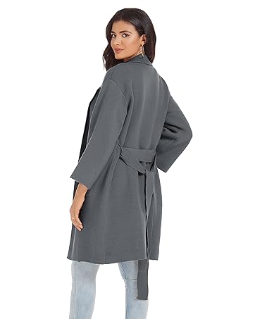 Classy Open Front Coat Cardigan Draped Open Front Knit Long Cardigan Jackets Sweater With Pockets