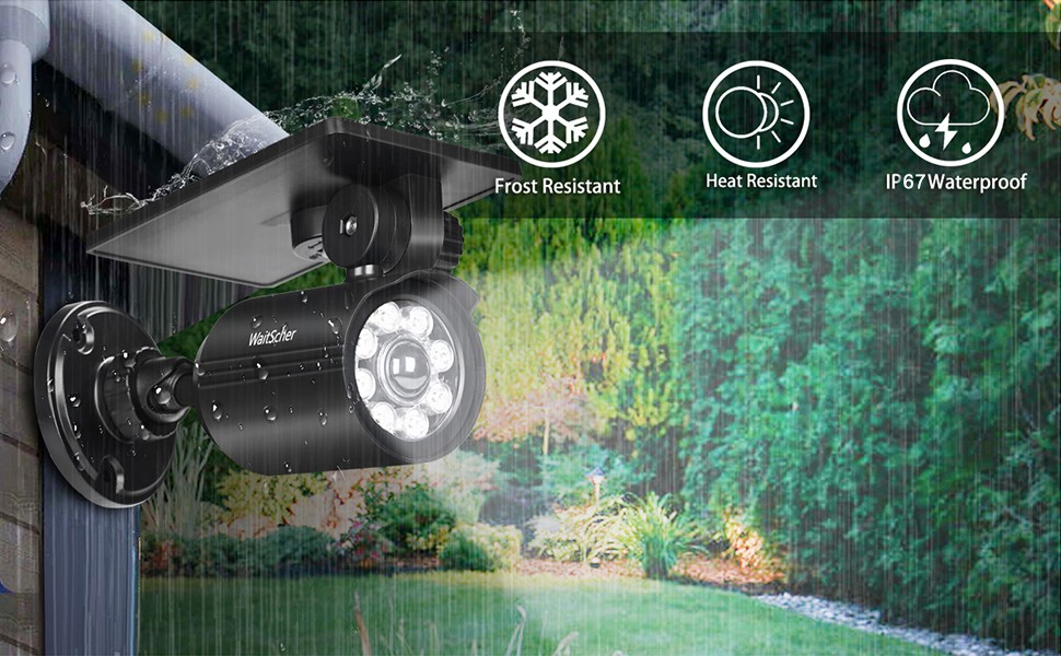 WaitScher Solar Motion Sensor Light Outdoor for Patio, Yard, Porch