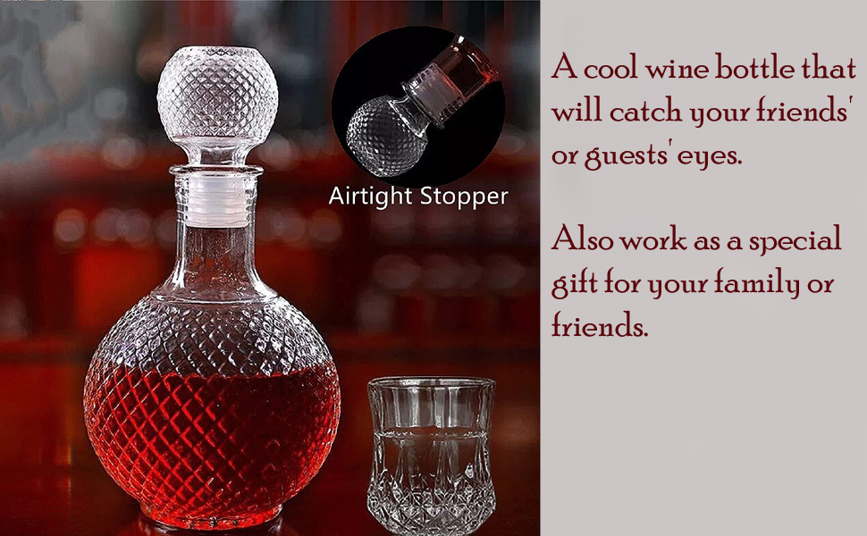 Whiskey Round Ball Decanter, SPN-RECPP