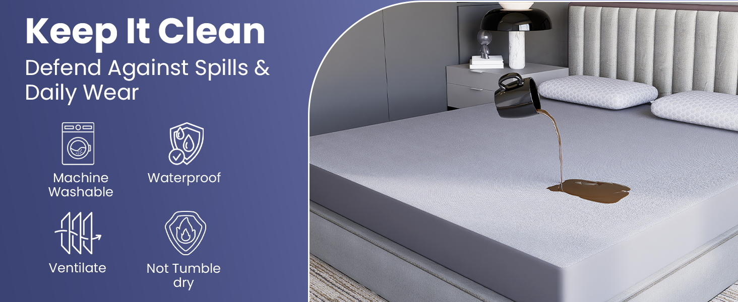 keep it clean defend againts spills & daily wear