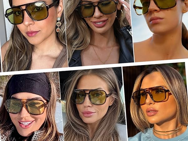 Amazon.com: Breaksun Retro Aviator Sunglasses for Women Men