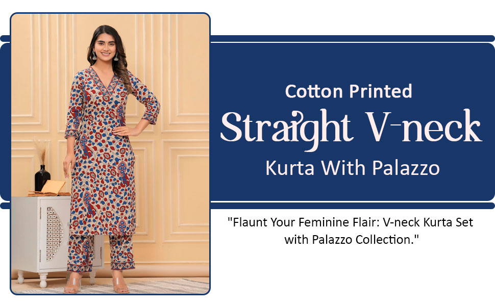 SPN-VAFSC Kurta V-neck With Palazzo 