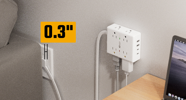flat plug extension cord