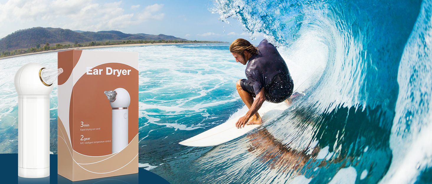 ear water dry dryer drying swimmer swimming bath shower diving 