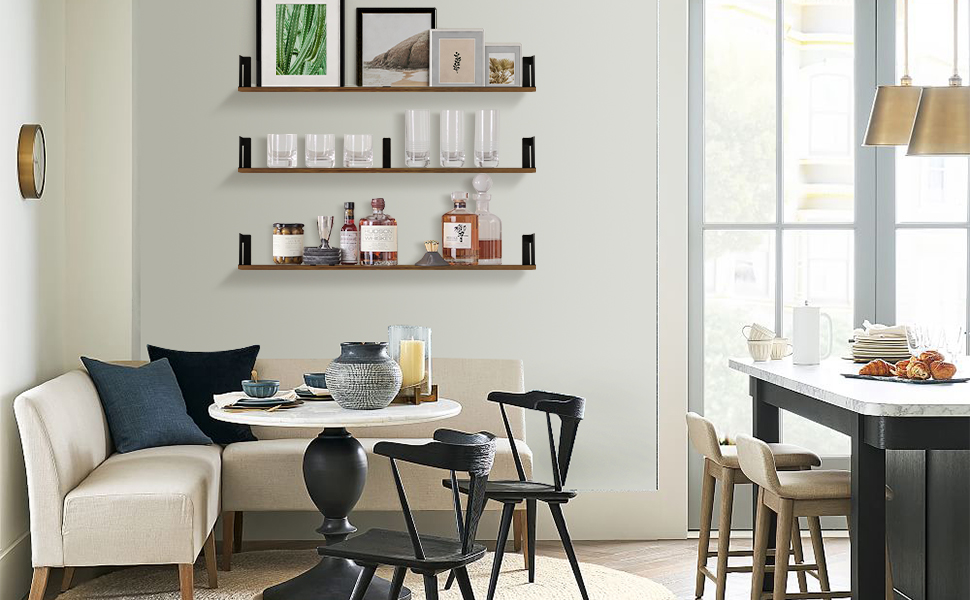 long floating shelves for wall