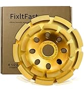 FIXLTFAST Concrete Grinding Wheel 4 1/2 for Angle Grinder,Masonry Diamond Cup Wheel 4.5, Polishin...