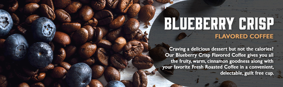 Blueberry Crisp flavored coffee description