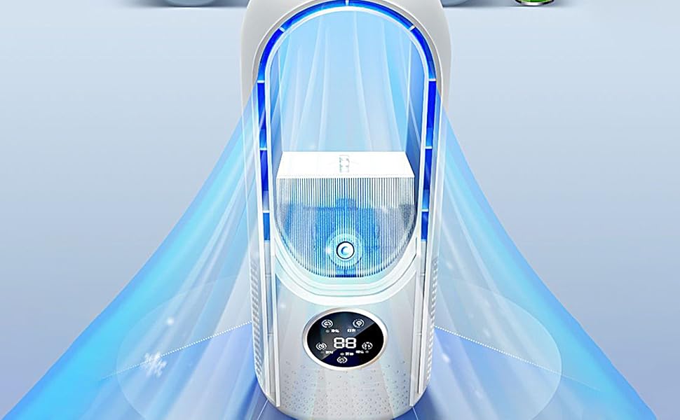 Amazon | ブレードレスタワーファン - ポータブル6スピード