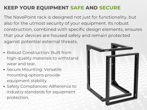 Sagggキャビネット Amazon.com: NavePoint 6U Server Rack with Swing Gate - Wall
