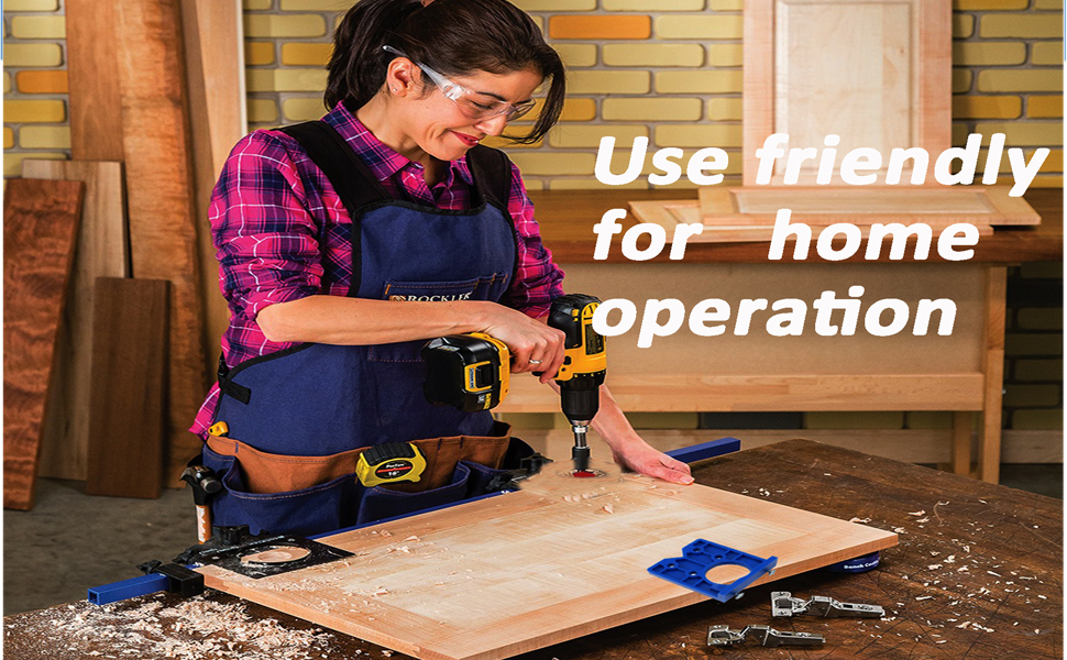 Door Hinge Jig, Forstner Bit Sets, 35mm Hinge Drill Bit for Kitchen Door Handle Jig, Puncher