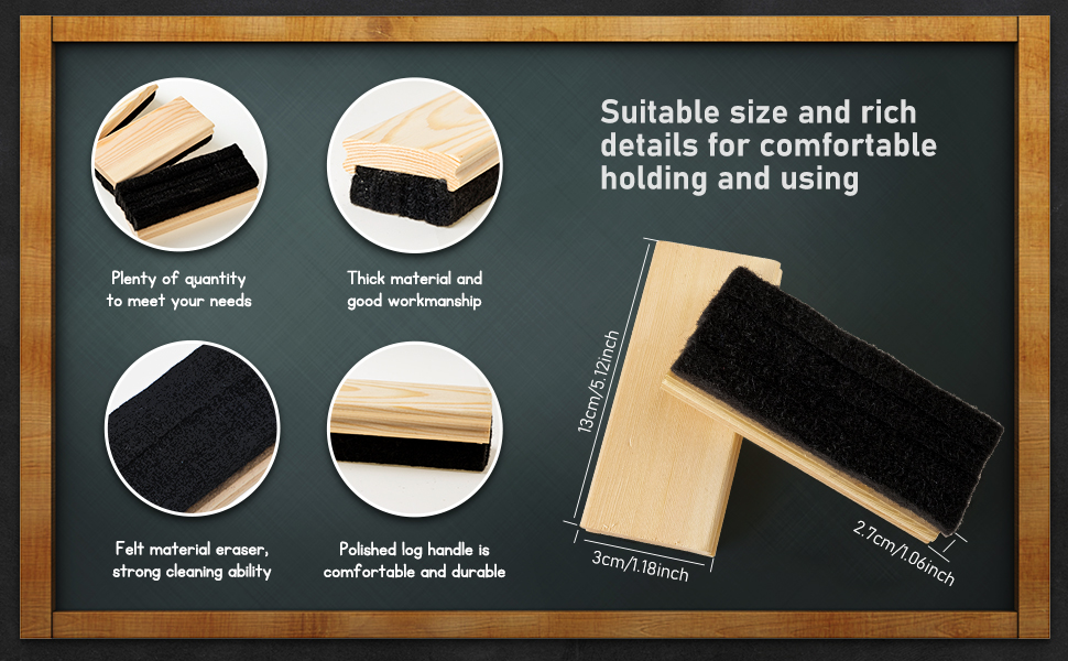 Felt Campus Style Erasers, Cleaner Dusters Felt Chalkboard