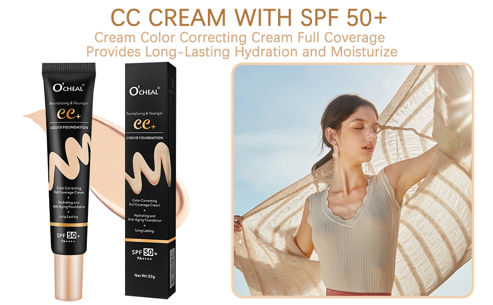 Moisturizer concealer CC Cream suitable for women over 40, 50 or even 60 years old