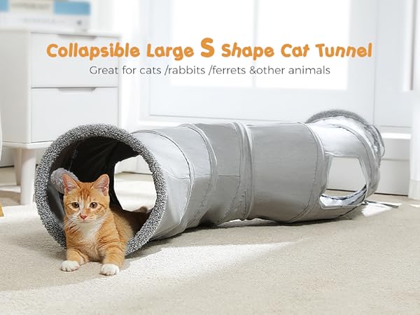 Amazon.com: PAWZ Road Cat Tunnel Collapsible S Shape Cat