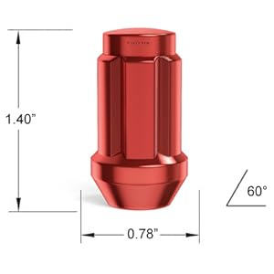 るゆ Amazon.com: 20pcs Red Spline Drive Lug Nuts - 12x1.5 Threads