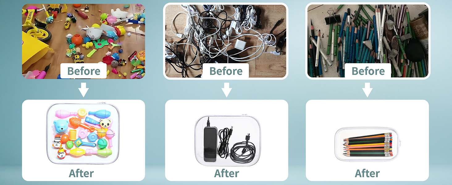 clear zipper pouches hard shell