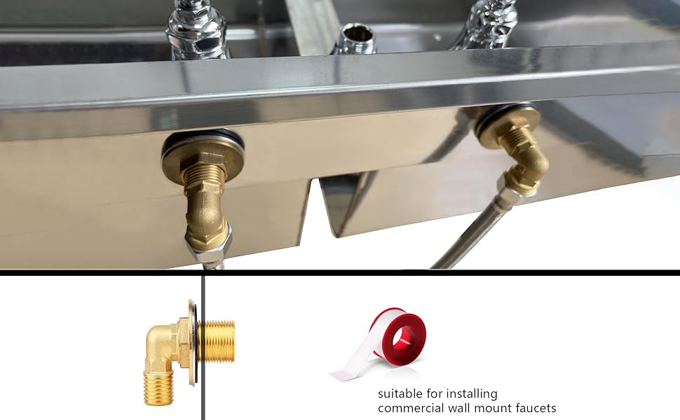 ZHYICH Installation Kit for Wall Mount Faucet, Kitchen Faucet Mounting Adapter Set, Backsplash