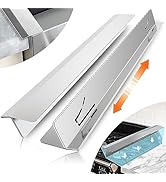 2PCS Kitchen Stove Counter Gap Covers, Stainless Steel Gap Cover, Cooktop Trim Kit, Stove Gap Gua...