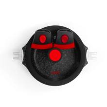 Panela Antiaderente; Panela de Cerâmica; Antiaderente em mármore; Zero óleo; Nada gruda; Molheira;